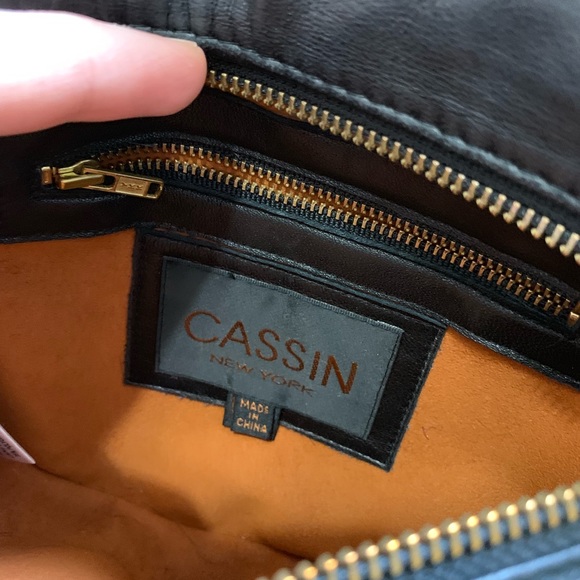 Cassin real rabbit fur black crossbody bag - Picture 6 of 8